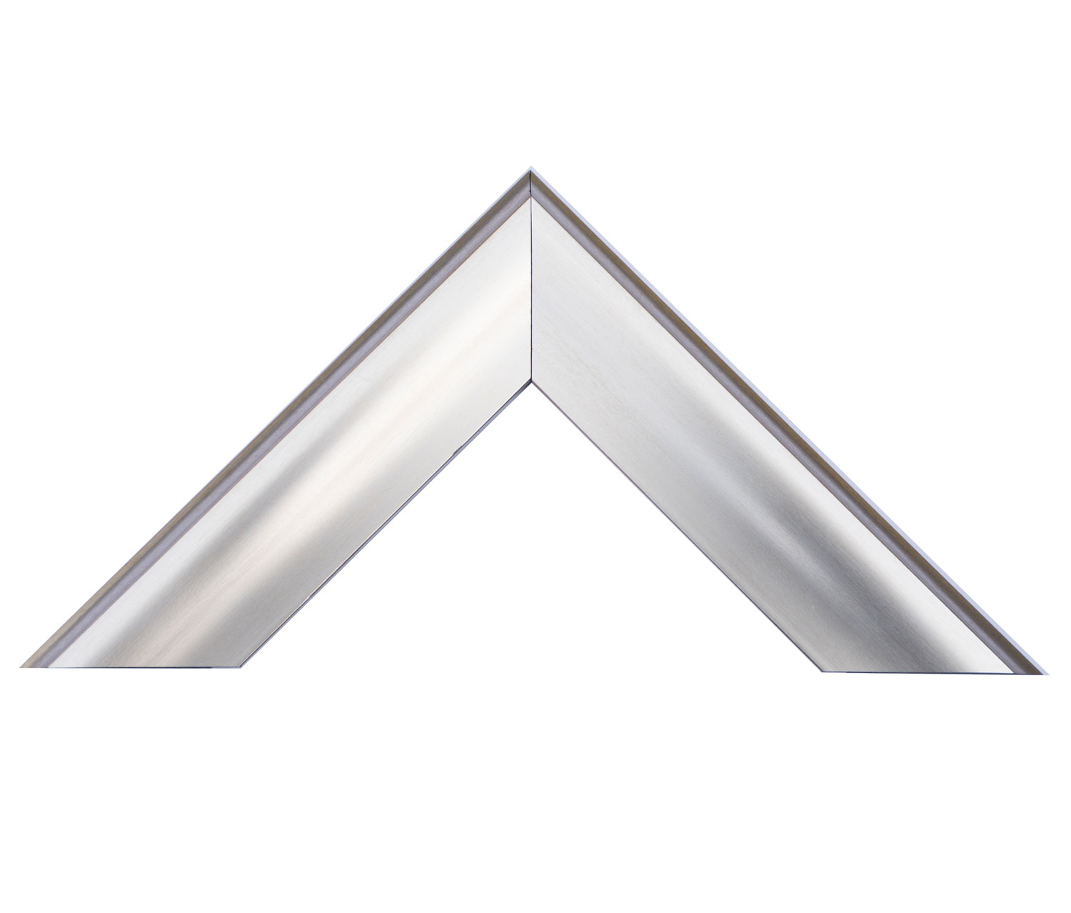 7400S rounded mirror frame. Silver color.